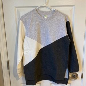 NWT color block GreenTea relaxed fit sweatshirt